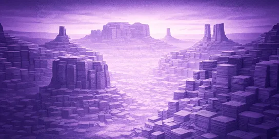 Futuristic city with rainbow road